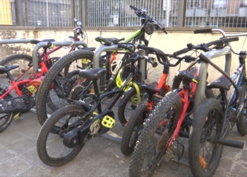 Alumnes de l’escola Salvador Espriu participen cada divendres en el Bicibús de Granollers