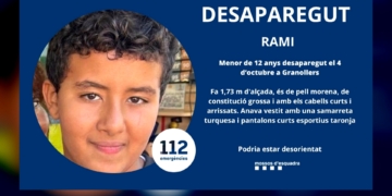 Els Mossos busquen un nen de 12 anys desaparegut a Granollers aquest diumenge