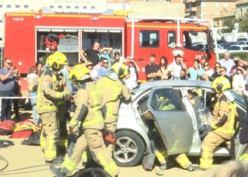 Els cossos de seguretat de Caldes fan una mostra dels vehicles d’emergència